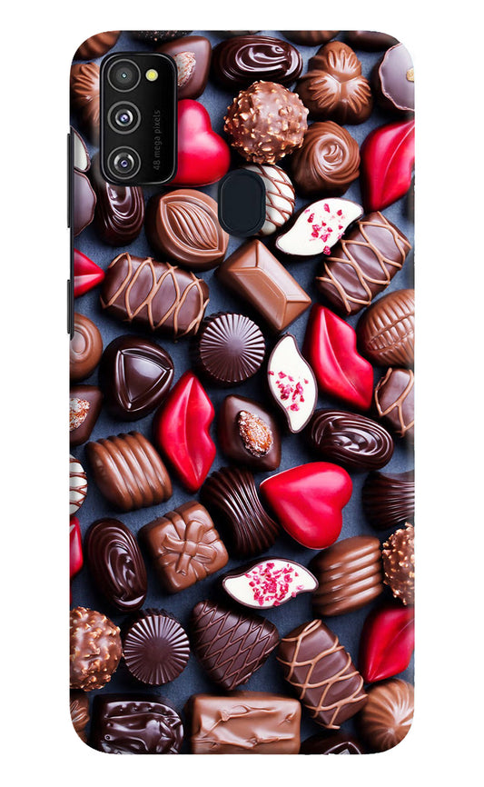 Chocolates Samsung M21 2020 Hard Case Back Cover by Casekaro