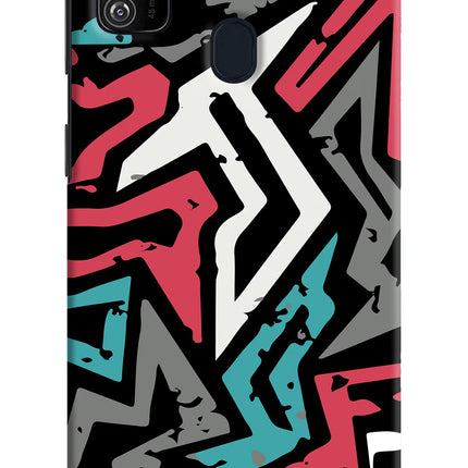 Geometric Graffiti Samsung M21 2020 Hard Case Back Cover by Casekaro
