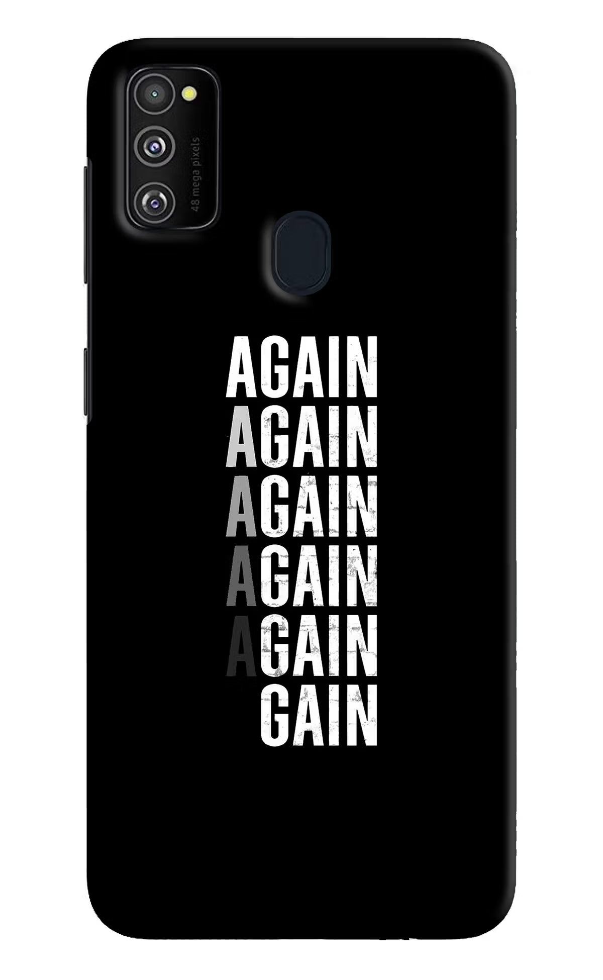 Again Again Gain Samsung M21 2020 Hard Case Back Cover by Casekaro