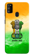 Satyamev Jayate Flag Samsung M21 2020 Hard Case Back Cover by Casekaro