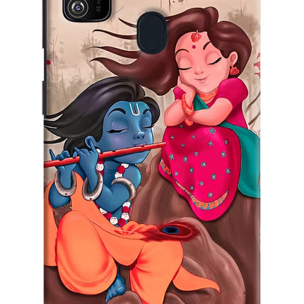 Radhe Krishna Samsung M21 2020 Hard Case Back Cover by Casekaro