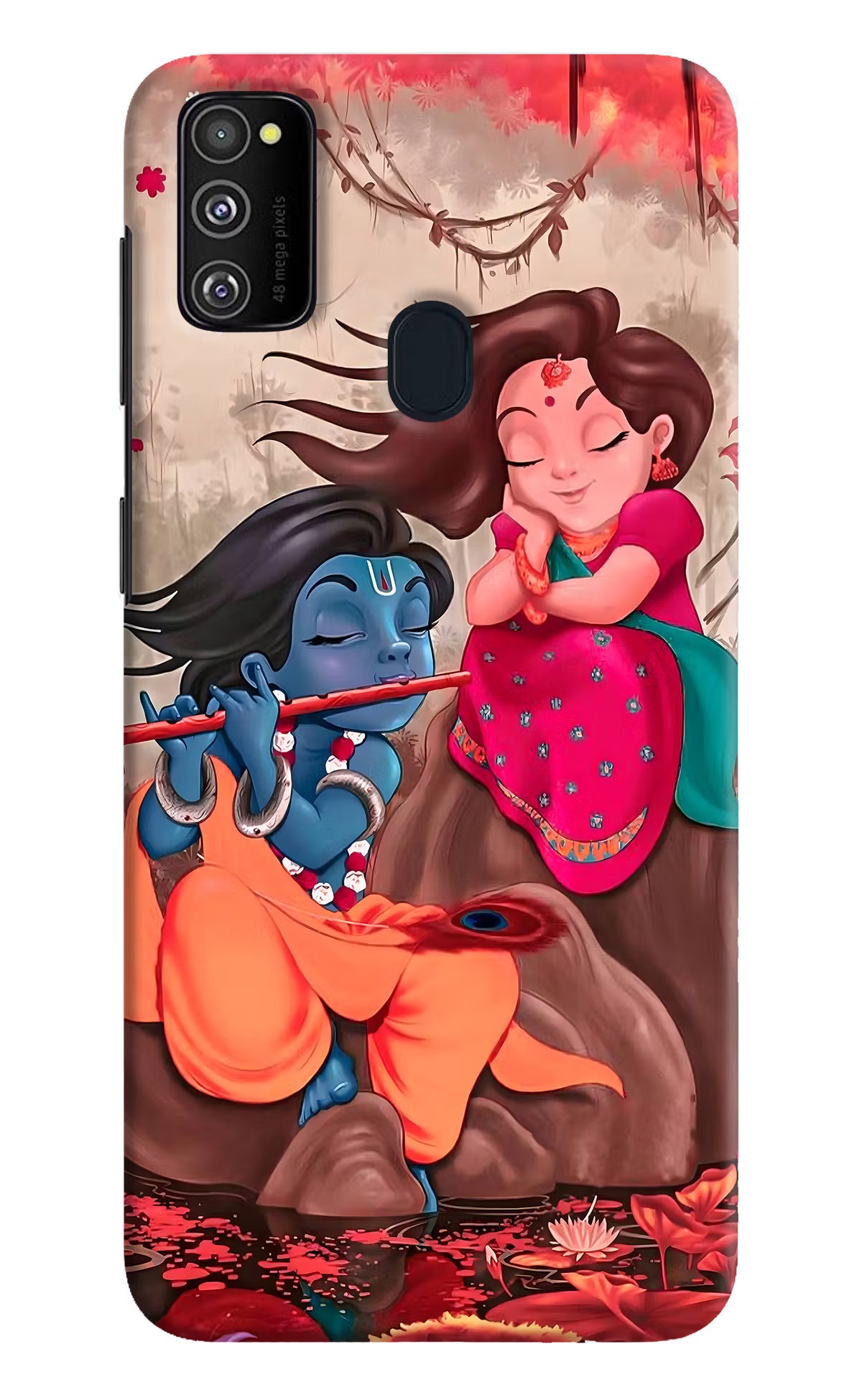 Radhe Krishna Samsung M21 2020 Hard Case Back Cover by Casekaro