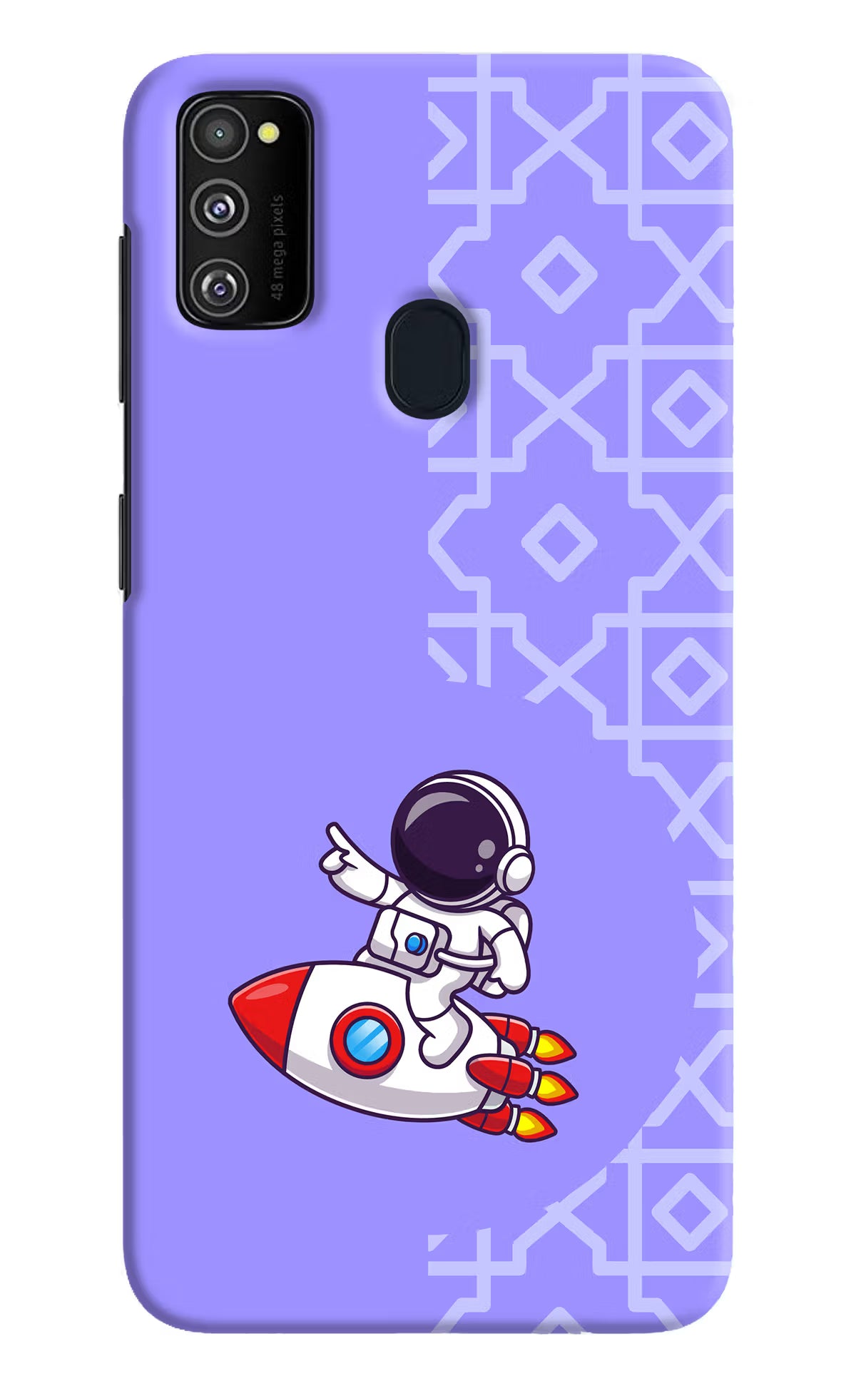 Cute Astronaut Samsung M21 2020 Hard Case Back Cover by Casekaro