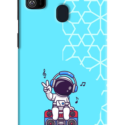 Cute Astronaut Chilling Samsung M21 2020 Hard Case Back Cover by Casekaro