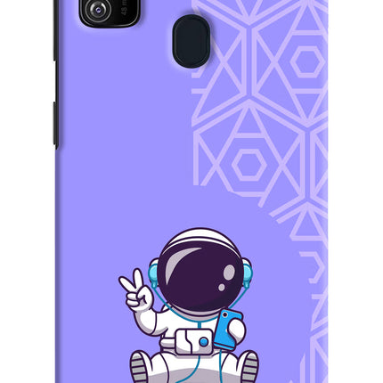 Cute Astronaut Chilling Samsung M21 2020 Hard Case Back Cover by Casekaro