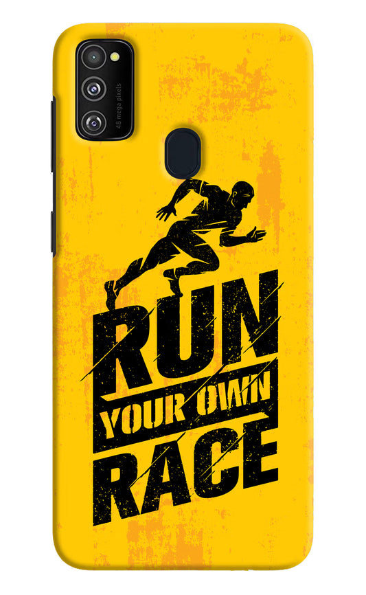 Run Your Own Race Samsung M21 2020 Hard Case Back Cover by Casekaro