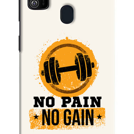 No Pain No Gain Samsung M21 2020 Hard Case Back Cover by Casekaro