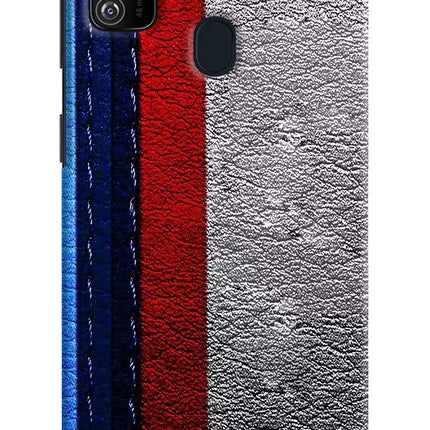 BMW Stripes Samsung M21 2020 Hard Case Back Cover by Casekaro