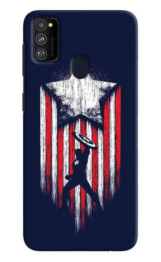 Captain America Marvel Art Samsung M21 2020 Hard Case Back Cover by Casekaro