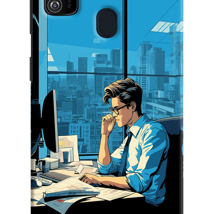 Focused Hustler (AI Generated) Samsung M21 2020 Hard Case Back Cover by Casekaro