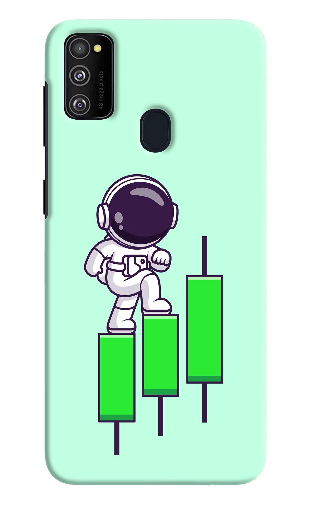 Astronaut Trader Samsung M21 2020 Hard Case Back Cover by Casekaro