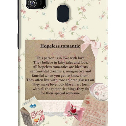 Hopeless Romantic Samsung M21 2020 Hard Case Back Cover by Casekaro