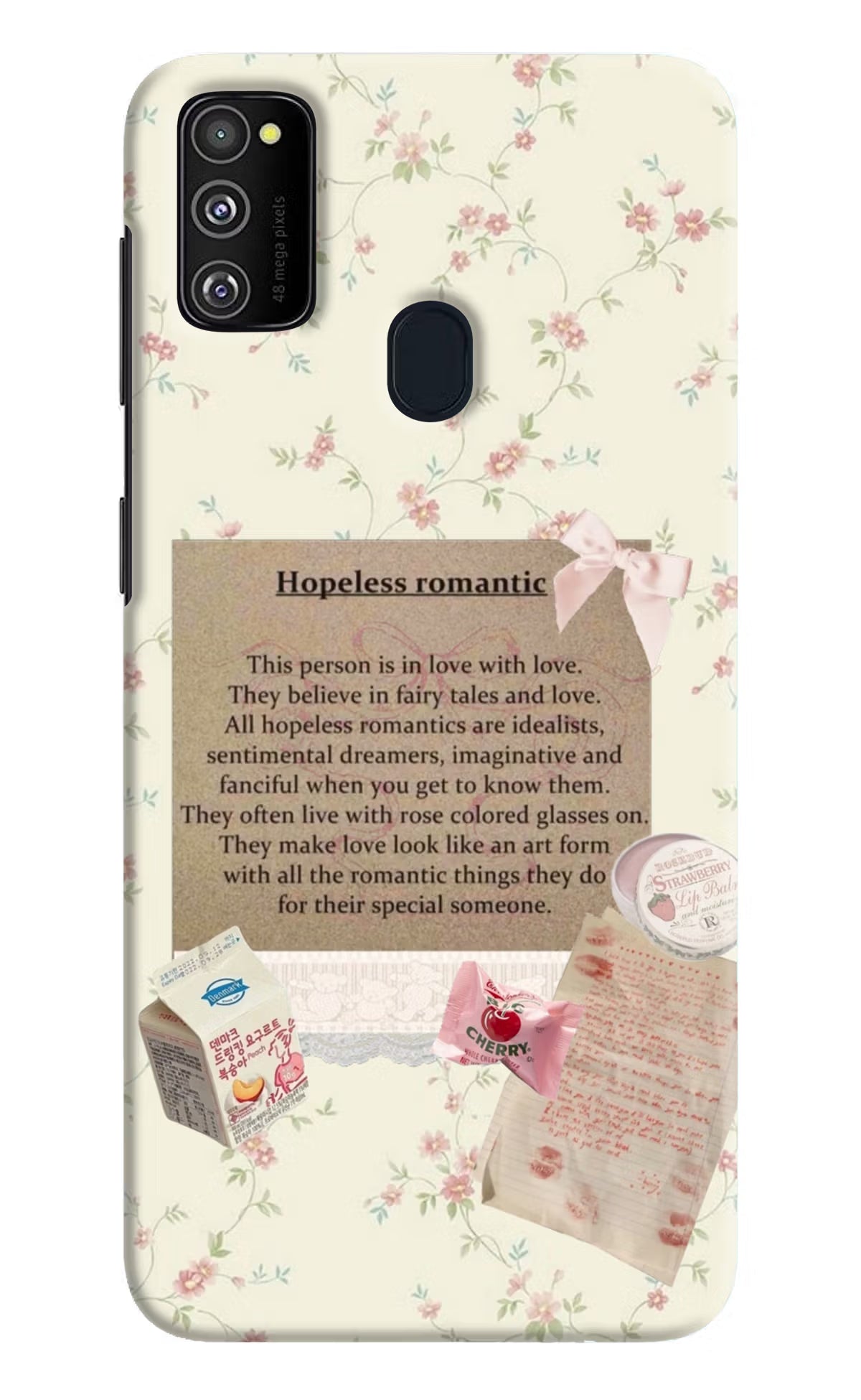 Hopeless Romantic Samsung M21 2020 Hard Case Back Cover by Casekaro