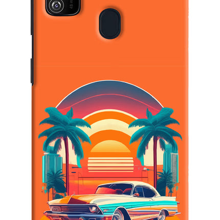 Palm Drive 80s Samsung M21 2020 Hard Case Back Cover by Casekaro