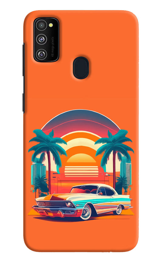 Palm Drive 80s Samsung M21 2020 Hard Case Back Cover by Casekaro