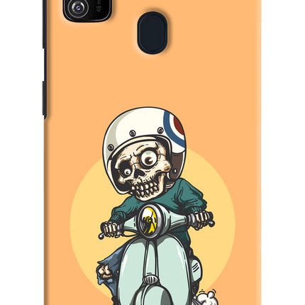 Undead Biker Samsung M21 2020 Hard Case Back Cover by Casekaro