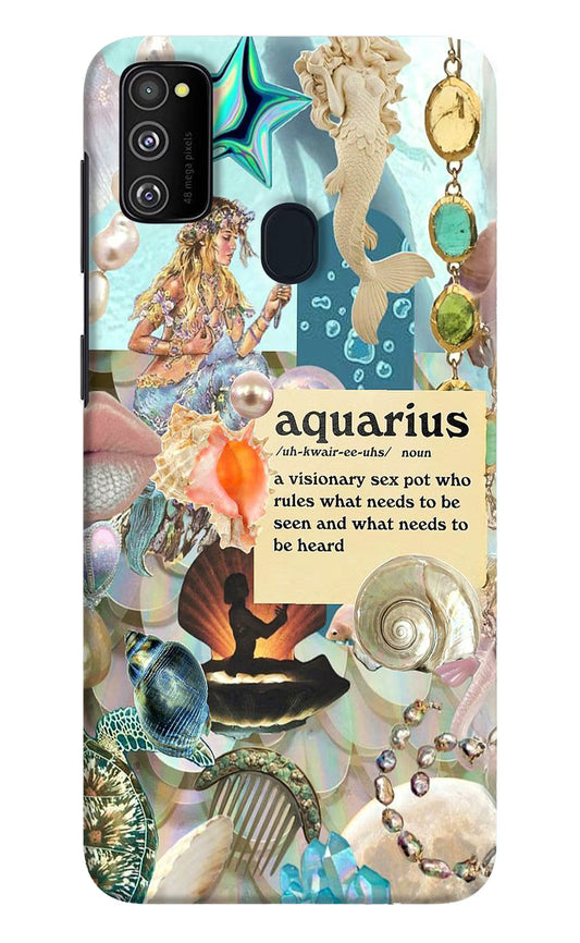 Aquarius Zodiac Samsung M21 2020 Hard Case Back Cover by Casekaro