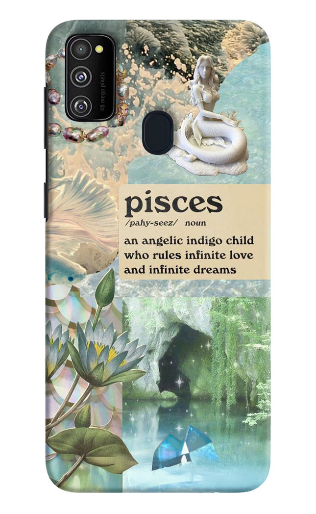 Pisces Zodiac Samsung M21 2020 Hard Case Back Cover by Casekaro