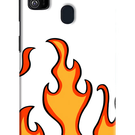 Fired Up – White Samsung M21 2020 Hard Case Back Cover by Casekaro