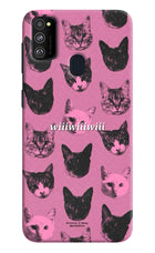 Pink Cats Samsung M21 2020 Hard Case Back Cover by Casekaro