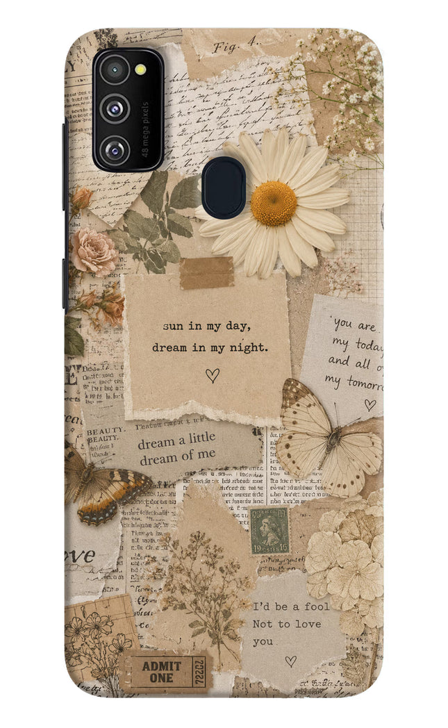 Vintage case Samsung M21 2020 Hard Case Back Cover by Casekaro