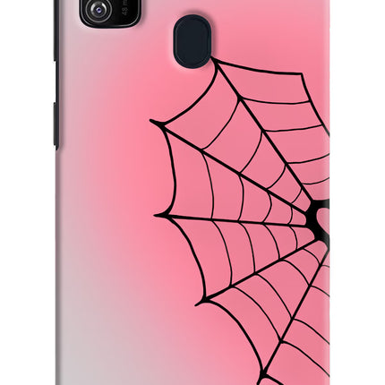 Pink Web Samsung M21 2020 Hard Case Back Cover by Casekaro