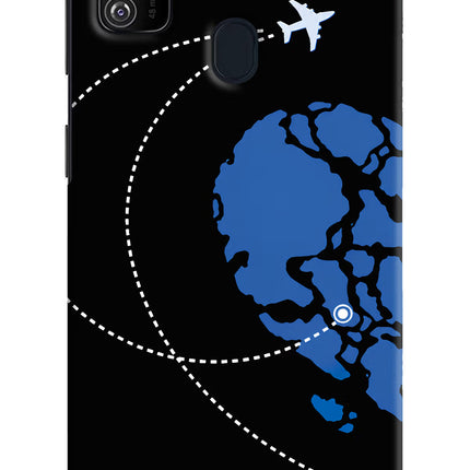 Love Orbit Samsung M21 2020 Hard Case Back Cover by Casekaro