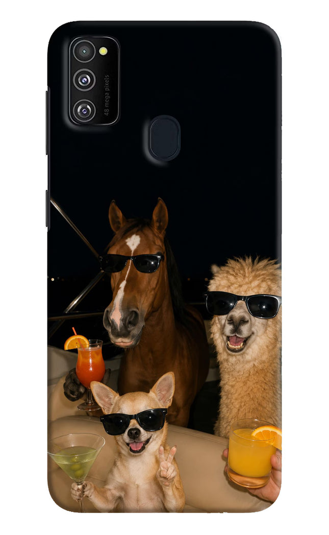 Party Squad Samsung M21 2020 Hard Case Back Cover by Casekaro