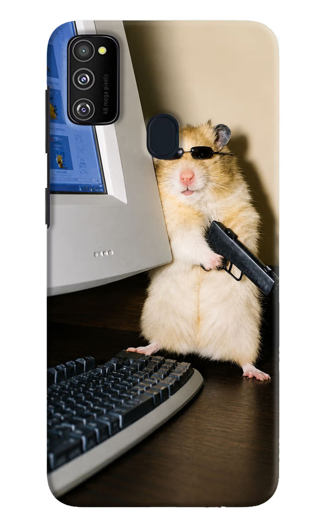 Hacker Hamster Samsung M21 2020 Hard Case Back Cover by Casekaro