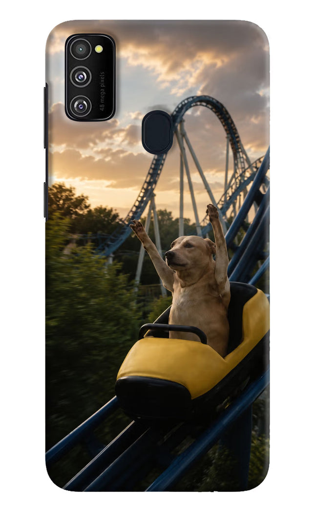 Rollercoaster Dog Samsung M21 2020 Hard Case Back Cover by Casekaro