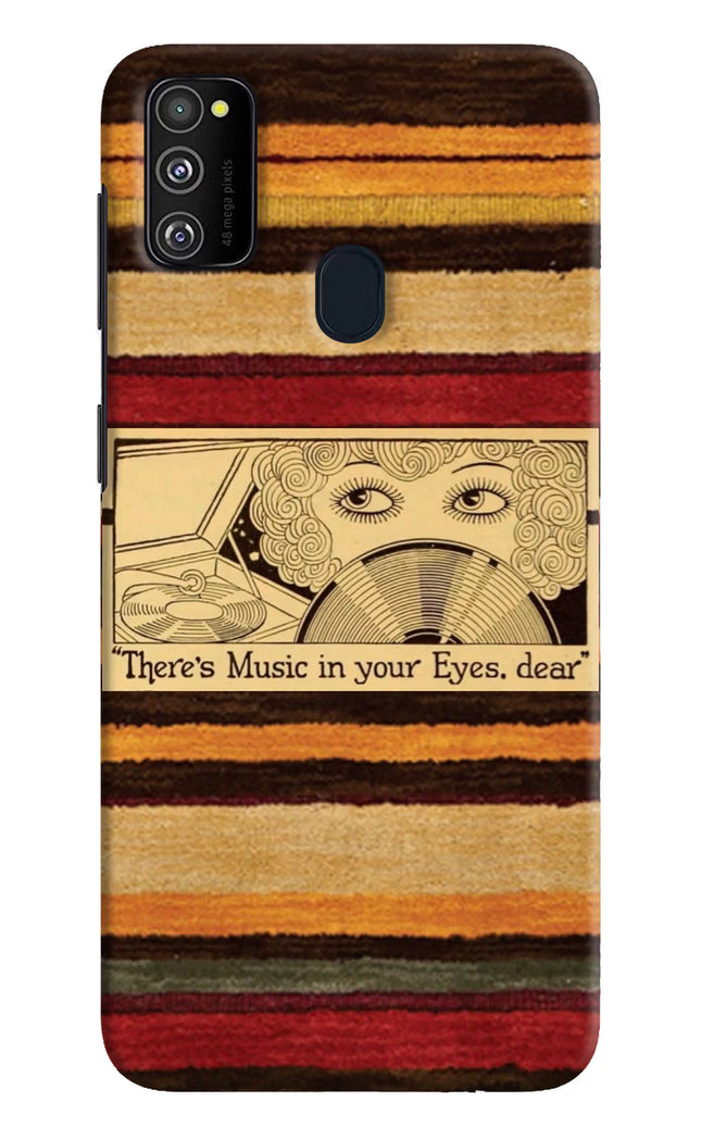 Vinyl Stripes Samsung M21 2020 Hard Case Back Cover by Casekaro