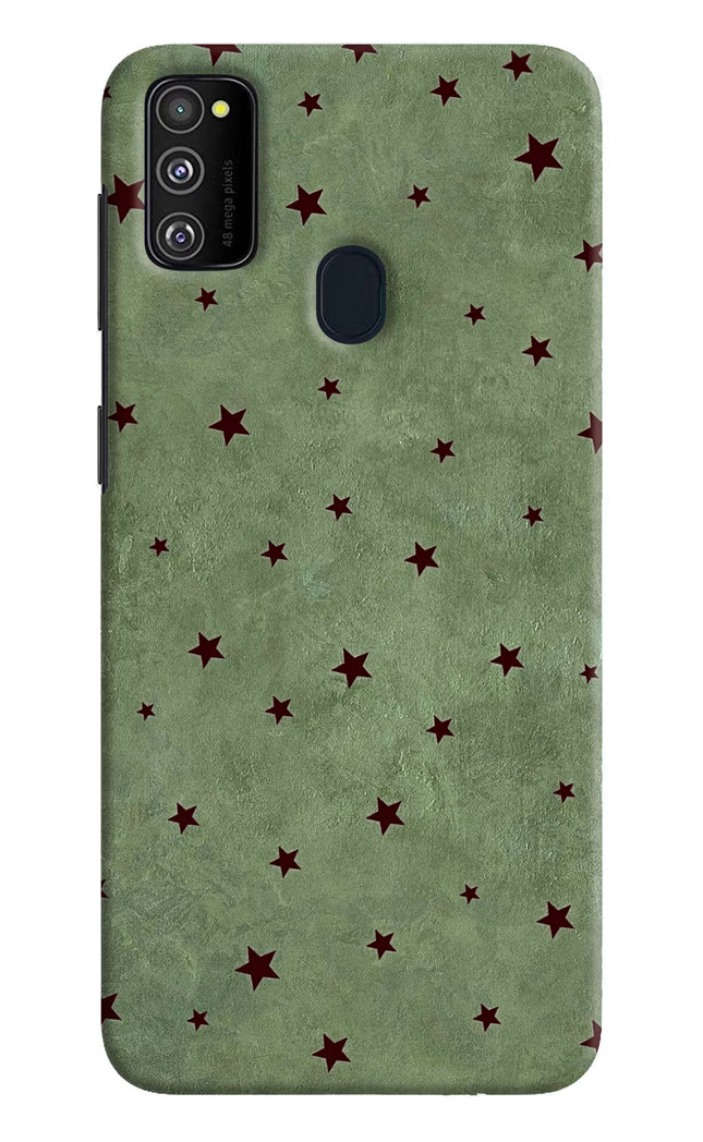 Green Stars Samsung M21 2020 Hard Case Back Cover by Casekaro