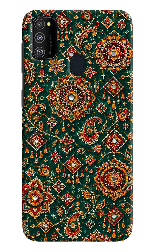 Green Pataka Samsung M21 2020 Hard Case Back Cover by Casekaro