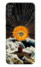 Cosmic Flower Samsung M21 2020 Hard Case Back Cover by Casekaro