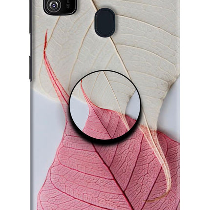 White Pink Leaf Samsung M21 2020 Pop Case by Casekaro