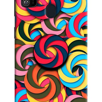 Spiral Pattern Samsung M21 2020 Pop Case by Casekaro