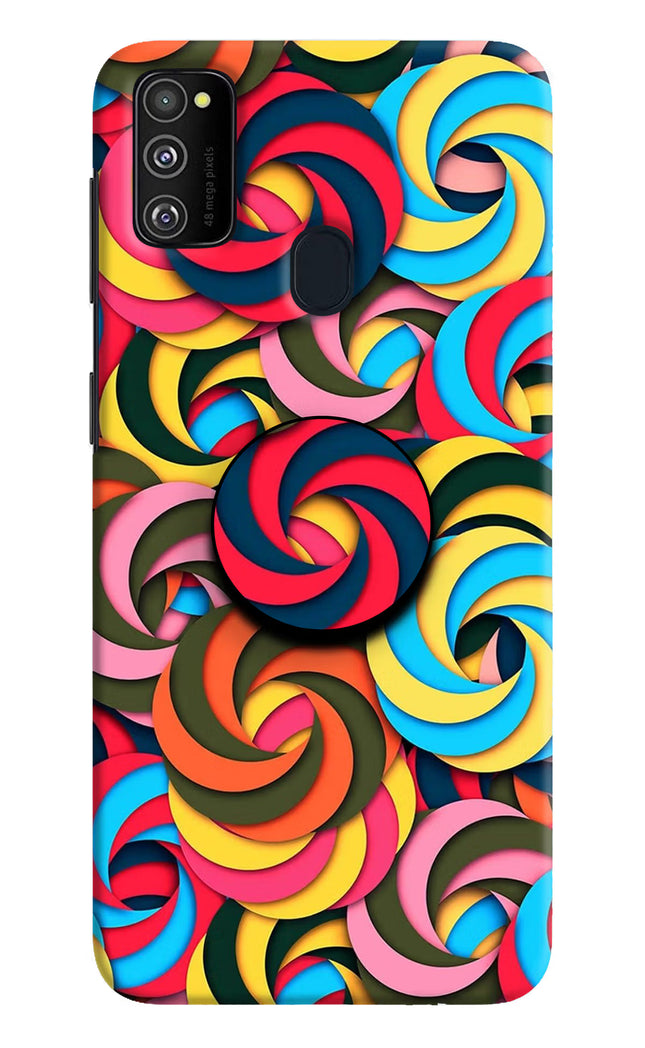 Spiral Pattern Samsung M21 2020 Pop Case by Casekaro