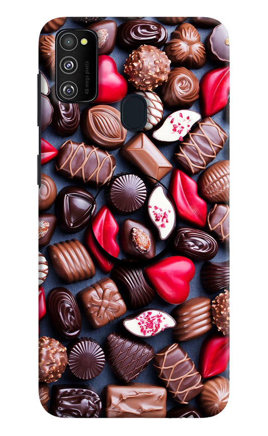 Chocolates Samsung M21 2020 Pop Case by Casekaro