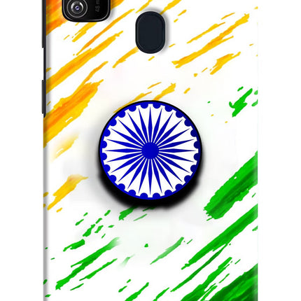 Indian Flag Ashoka Chakra Samsung M21 2020 Pop Case by Casekaro