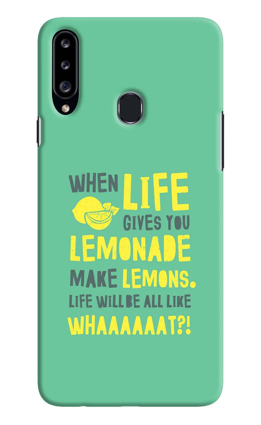 Quote Samsung A20s Hard Case Back Cover by Casekaro