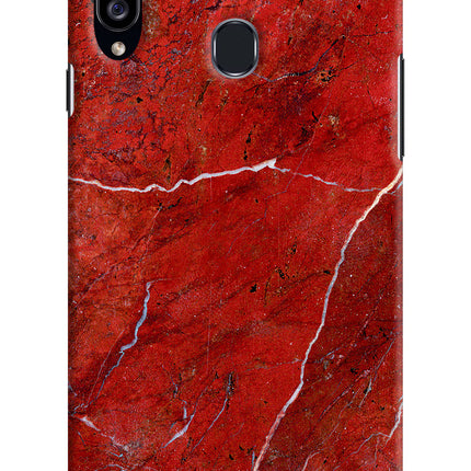 Red Marble Design Samsung A20s Hard Case Back Cover by Casekaro