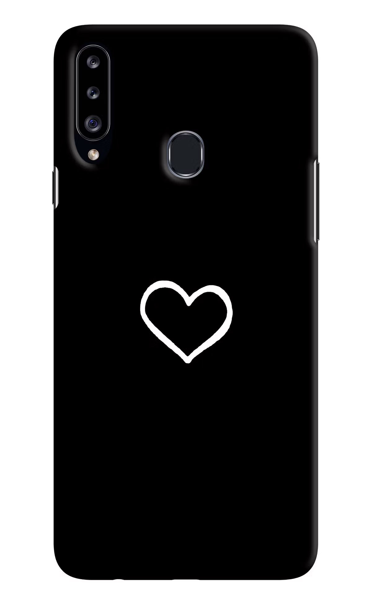 Heart Samsung A20s Hard Case Back Cover by Casekaro