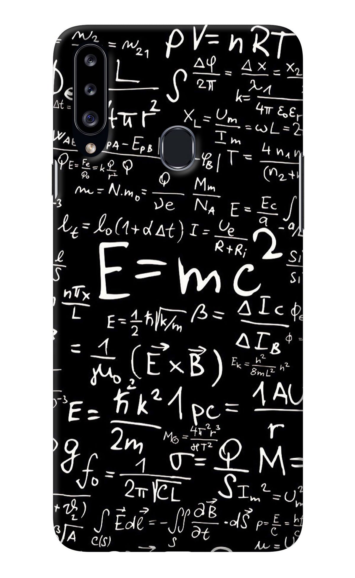 Physics Albert Einstein Formula Samsung A20s Back Cover