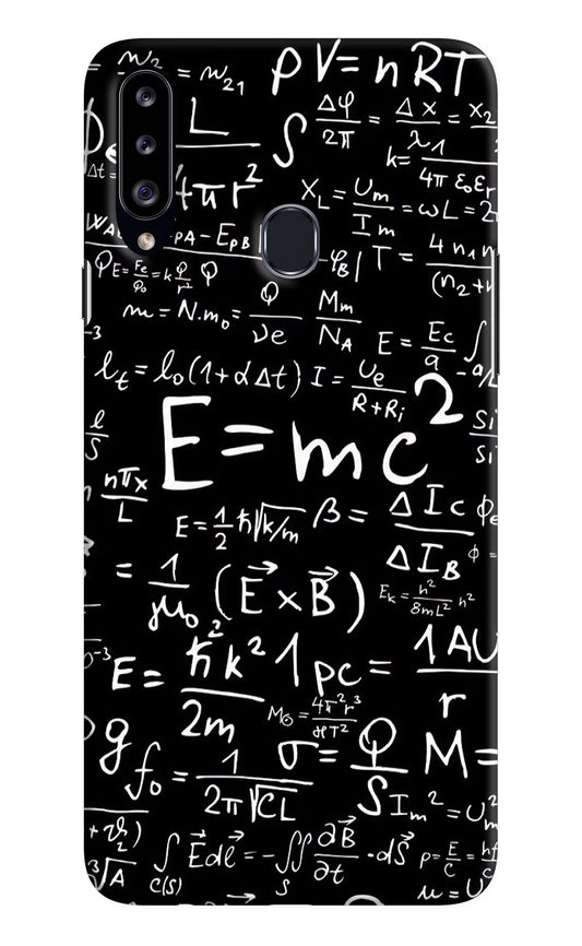 Physics Formula Samsung A20s Hard Case Back Cover by Casekaro