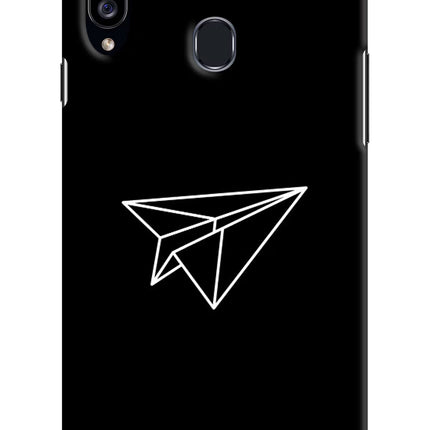 Paper Plane White Samsung A20s Hard Case Back Cover by Casekaro