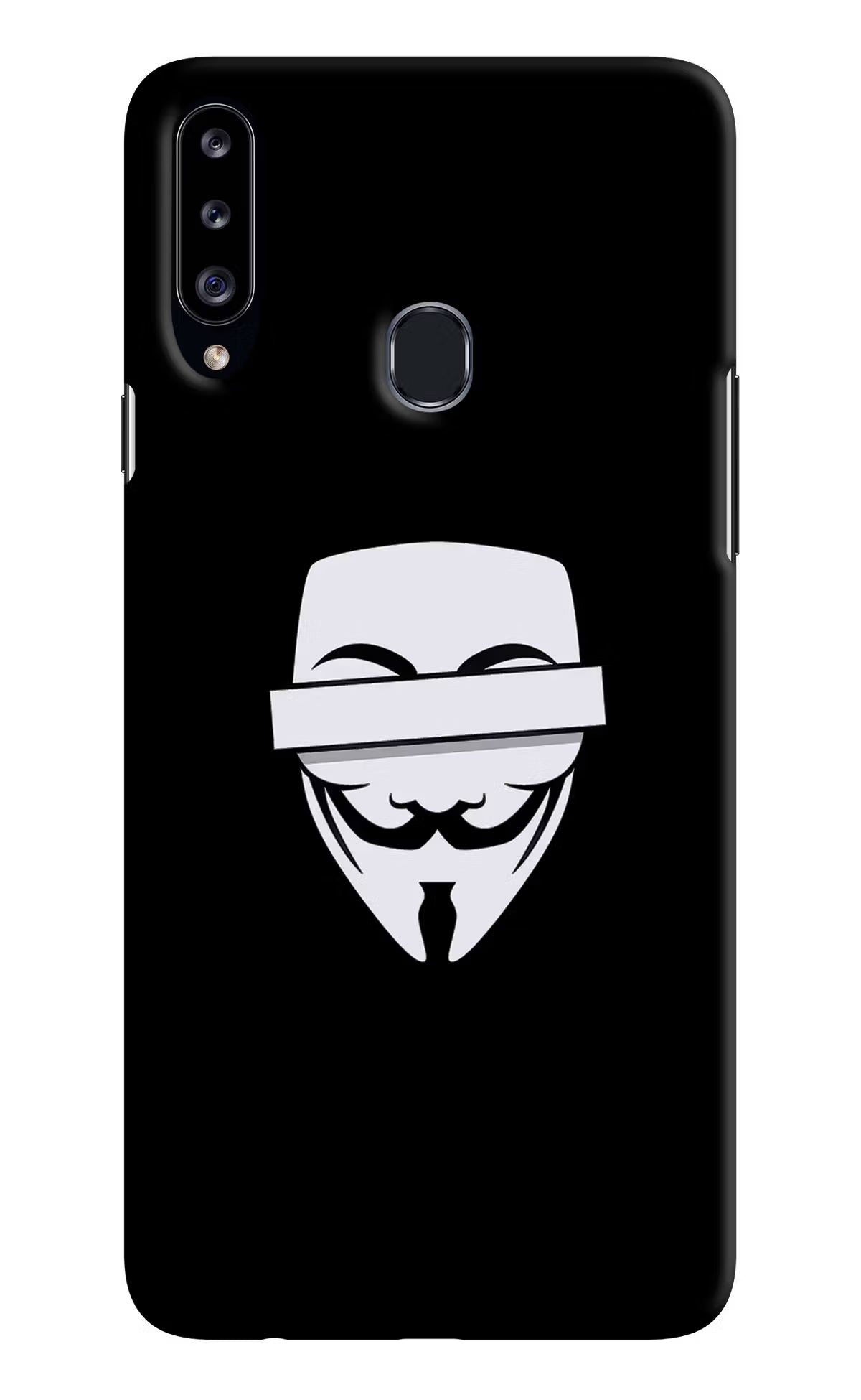 Anonymous Face Samsung A20s Hard Case Back Cover by Casekaro