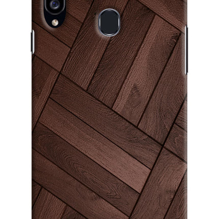 Wooden Texture Design Samsung A20s Hard Case Back Cover by Casekaro