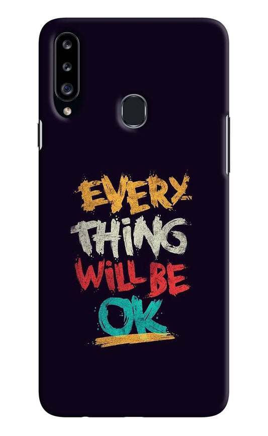 Everything Will Be Ok Samsung A20s Hard Case Back Cover by Casekaro