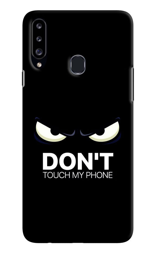 Don'T Touch My Phone Samsung A20s Hard Case Back Cover by Casekaro