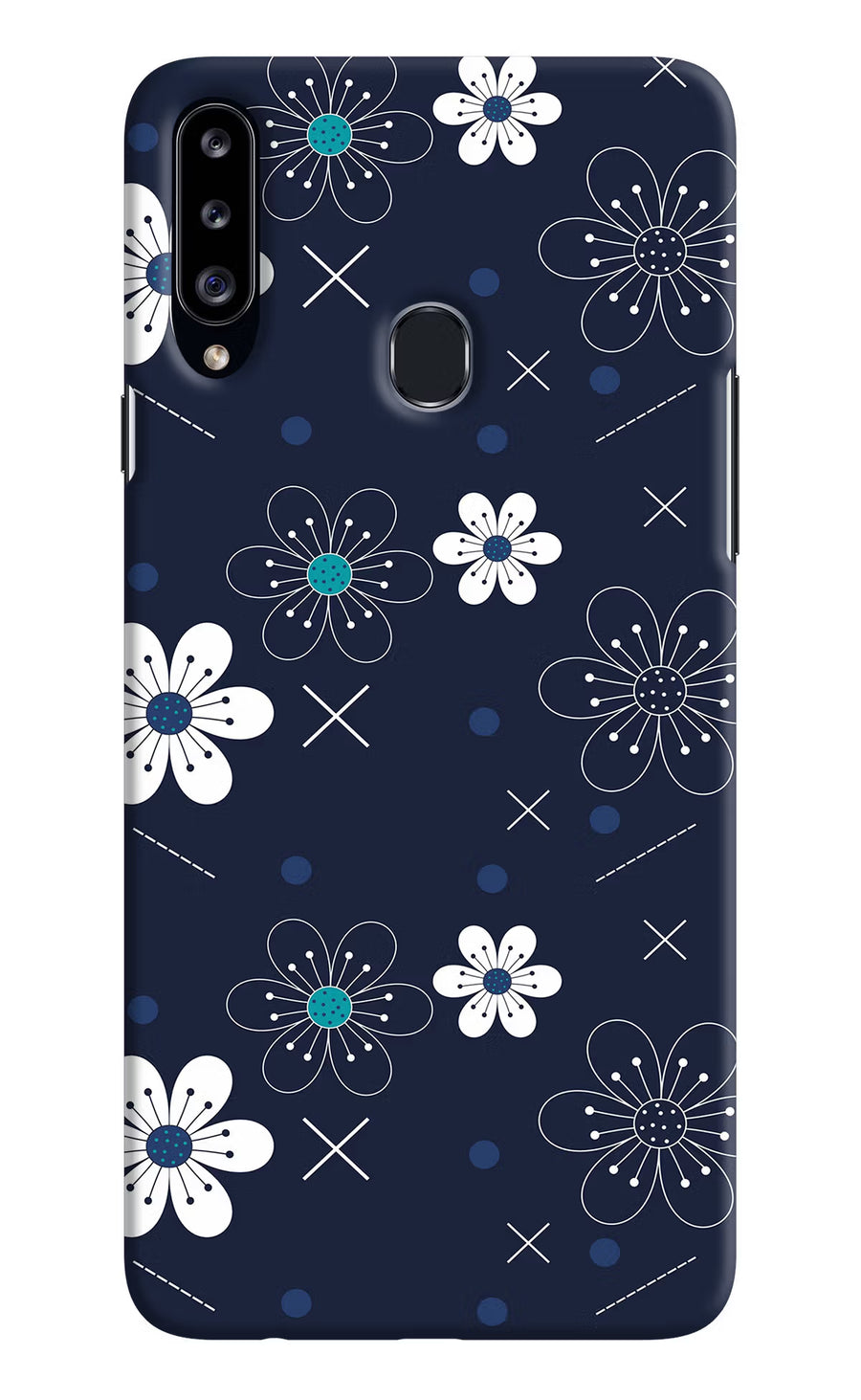 Flowers Samsung A20s Back Cover, Hard case
